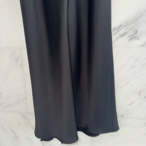 Ramy Brook Mora Floral Lace Bodice Halter Gown Black 2 - Picture 13 of 15